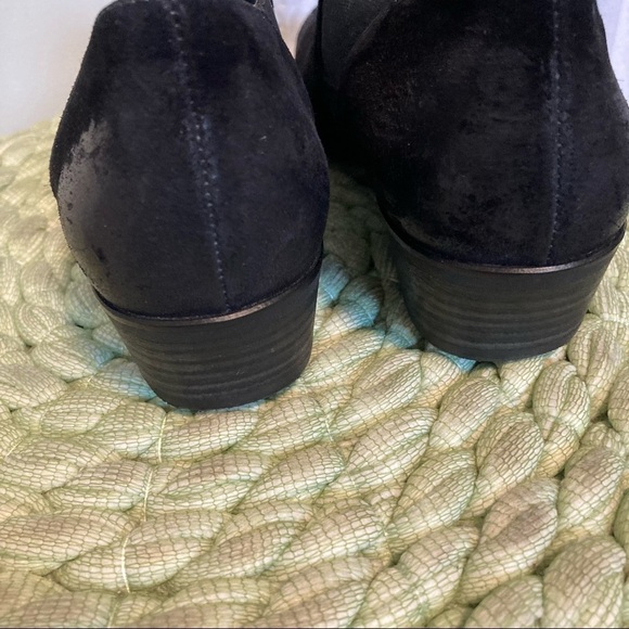 Paul Green Black Oiled Suede Chelsea Slip On Low Ankle Flat Booties - Picture 6 of 8